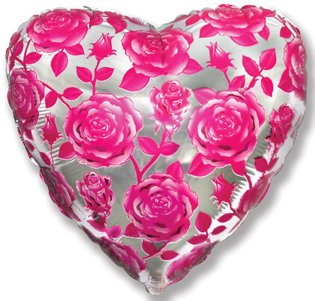 Шар Сердце, Розы (фуксия) / Poses