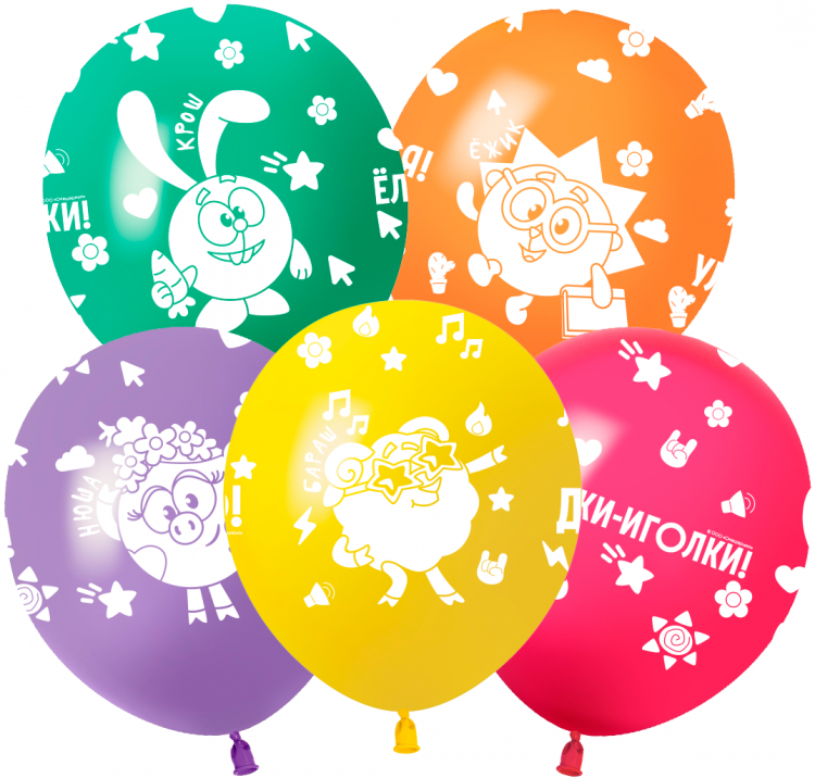 Шар Смешарики, Ассорти, Пастель 5 ст  