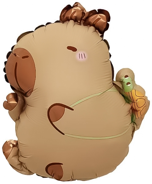 Шар Мини-фигура Капибара с черепашкой