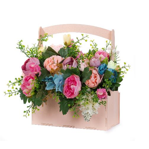 Декоративный ящик для цветов "С сердцем", Белый